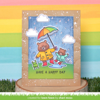 Lawn Fawn Beary Rainy Day Clear Stamps (LF2774)